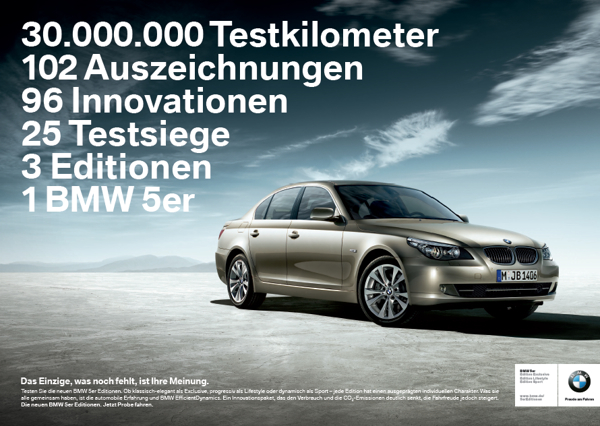 BMW 5 Series Printanzeige 1